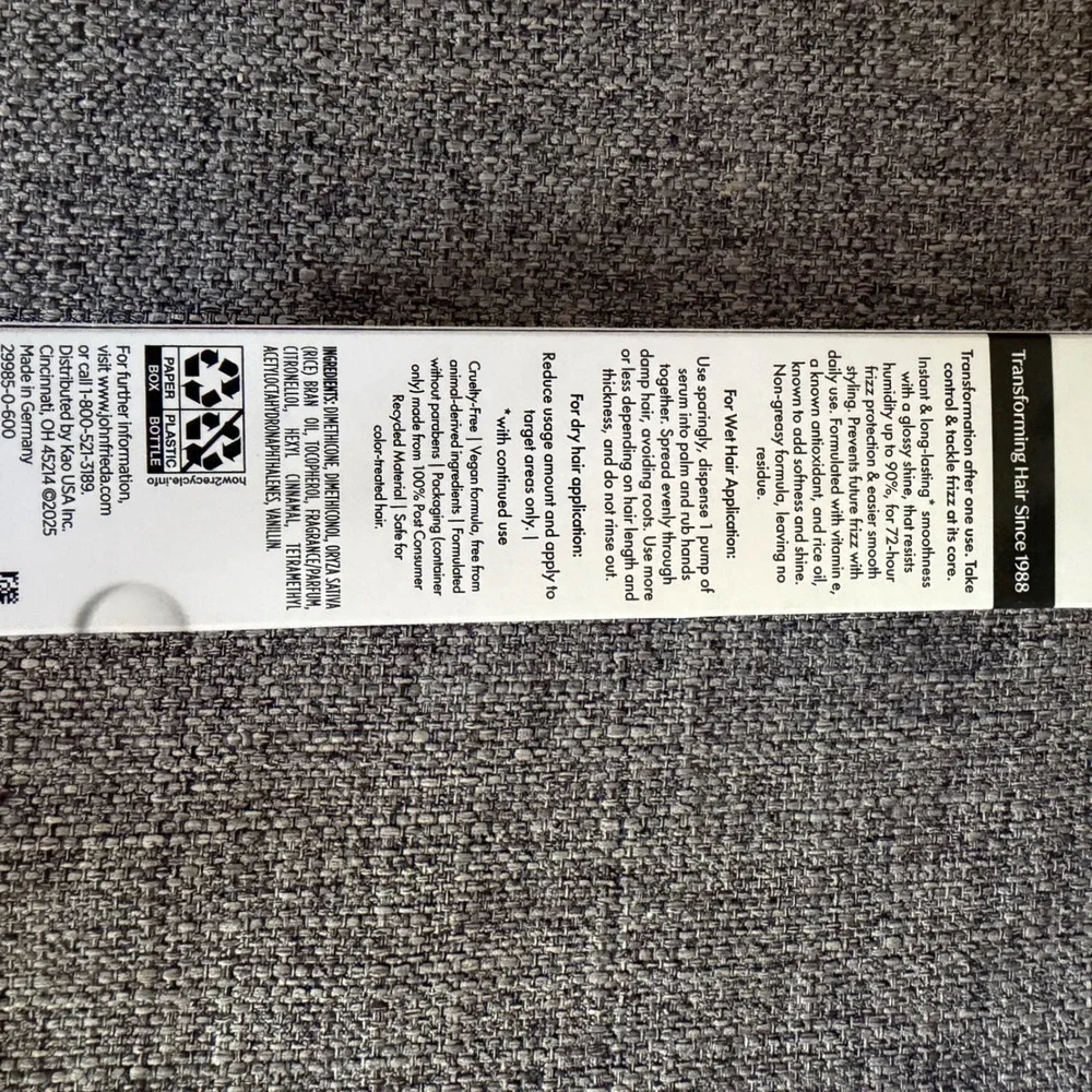 John Frieda Frizz Ease The Controller Extra Strength Serum 1.69oz Thick Hair